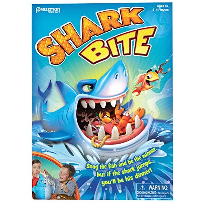 Shark Bite -- Roll the Die and Fish for Colorful Sea Creatures Before the Shark Bites Game! by Pressman Blue Sky, 5" by Pressman - Image 4