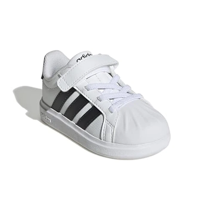 Adidas Unisex-Baby Streetalk Elastic Lace, White/Black/Black, 6 by adidas - Image 3