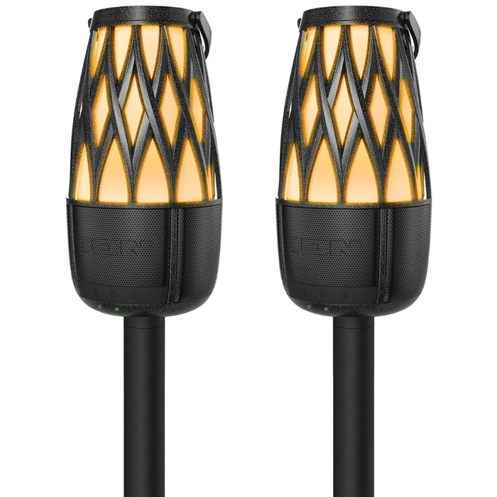 ION Audio Tahiti Pair Outdoor Bluetooth Speakers with Solar Panel and Multi-Sync - Black by ION Audio - Image 4