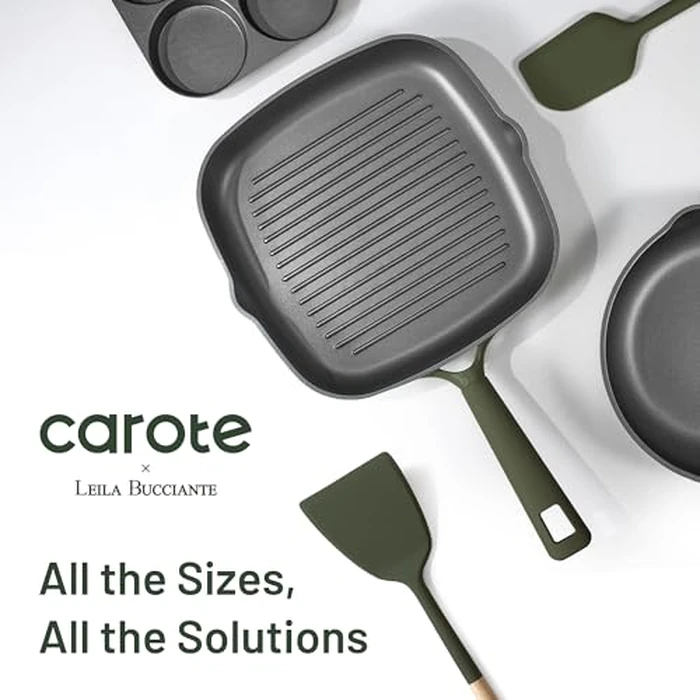 CAROTE 31PCS Pots and Pans Set, Nonstick Cookware Set Kitchen Non Stick Induction Titanium Cookware Non-toxic Granite Cooking set, PFOA Free by CAROTE - Image 7