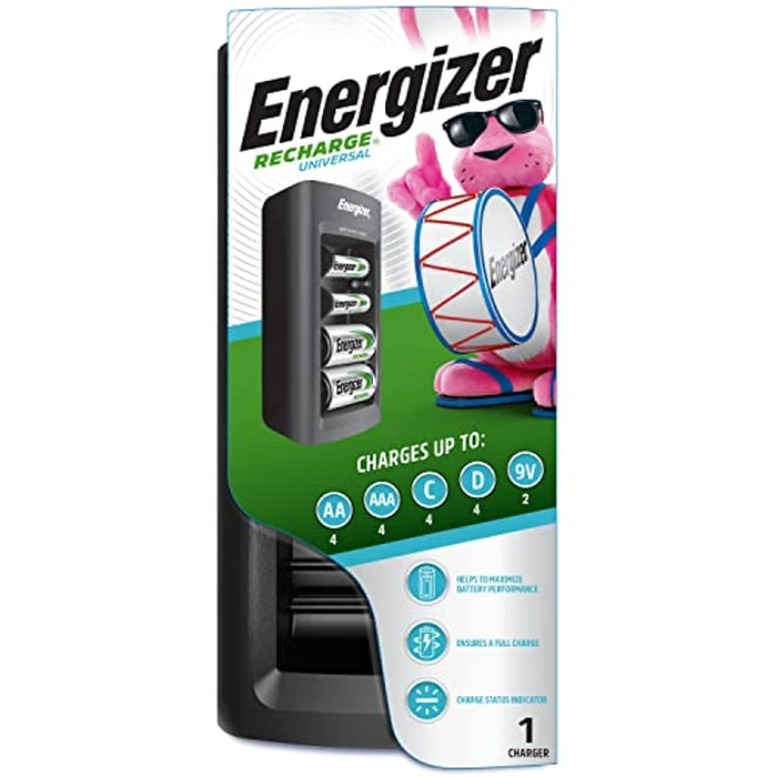 Energizer Recharge Universal Charger for NiMH Rechargeable AA, AAA, C, D, and 9V Batteries by Energizer - Image 1
