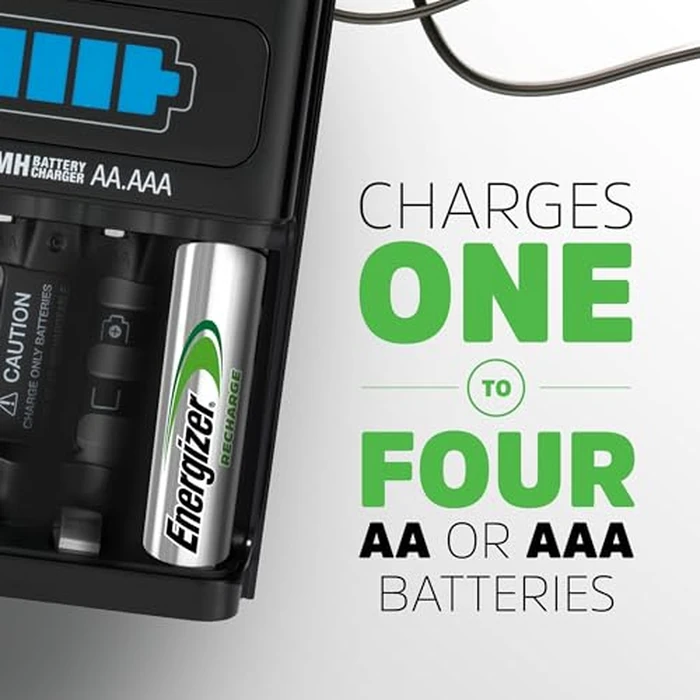 Energizer Recharge Universal Charger for NiMH Rechargeable AA, AAA, C, D, and 9V Batteries by Energizer - Image 3