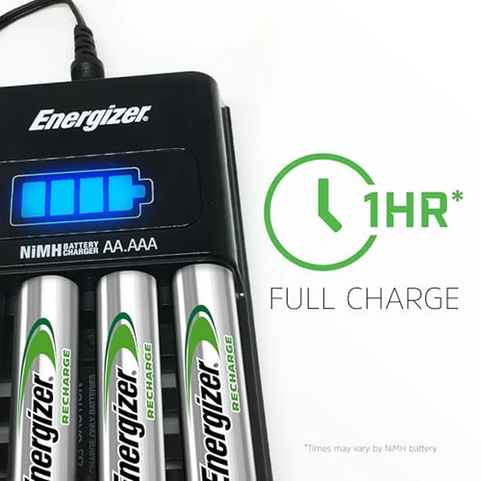 Energizer Recharge Universal Charger for NiMH Rechargeable AA, AAA, C, D, and 9V Batteries by Energizer - Image 4