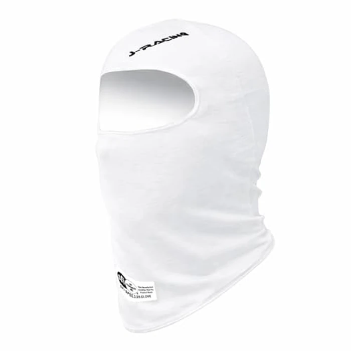 J-RACING(R) Racing Balaclava, Lightweight Aramid Knit, SFI 3.3 Certified, Flame Retardant, Stretch Fit & Breathable Head Sock for Auto Racing- Upgrade White by J-RACING - Image 3