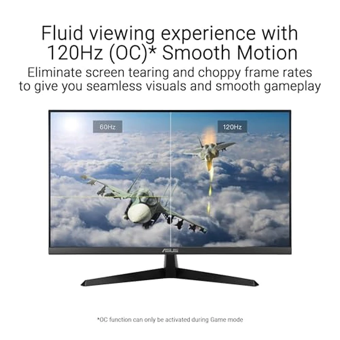 ASUS 24 inch 120Hz Gaming Office Computer Monitor (VY249HGR) - 1080p(Full HD), IPS, 120Hz, 1ms, Adaptive Sync, Eye Care Plus, Blue Light Filter, Flicker Free, SmoothMotion, DisplayWidget, 3yr warranty by ASUS - Image 3