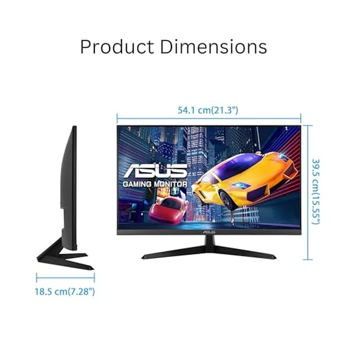 ASUS 24 inch 120Hz Gaming Office Computer Monitor (VY249HGR) - 1080p(Full HD), IPS, 120Hz, 1ms, Adaptive Sync, Eye Care Plus, Blue Light Filter, Flicker Free, SmoothMotion, DisplayWidget, 3yr warranty by ASUS - Image 6