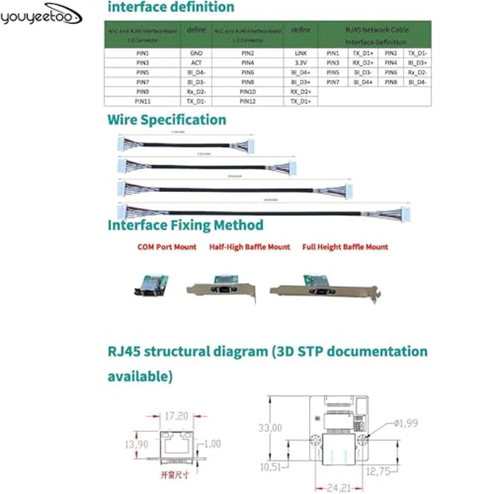 youyeetoo i226-V Gigabit 2.5G Ethernet Server NIC Card - M.2 Interface for Enhanced Network Speeds,Support youyeetoo X1 X86 SBC, 10/100/1000/2500 Mbps RJ45 LAN (M.2 A + E Key,20CM) by youyeetoo - Image 6