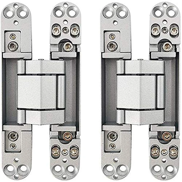 Enertai Concealed Door Hinges Heavy Duty Invisible Hidden Hinges 3-D Adjustable - 1 Pair Silver (Up to 88 Lbs) by Enertai - Used - Very Good condition - CA$51.16