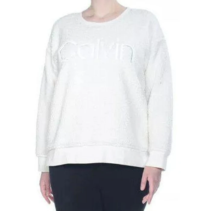 Calvin Klein Women's Sweater Crew Neck XL - Cloud by Calvin Klein - Refurbished - Brand New condition