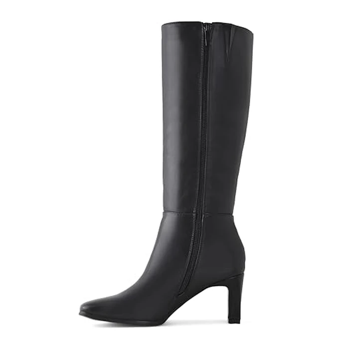 Shoe'N Tale Women's Knee High Boots Chunky Block Heel Square Toe Tall Boots with Side Zipper(7,Black) by Shoe'N Tale - Image 3