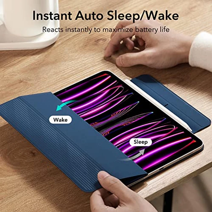 ESR for iPad Pro 12.9 6th/5th/4th Gen, iPad Air 13 Inch Case M3/M2 (2025/2024), Powerful Magnetic Attachment, Slim Trifold Stand Case, Supports Pencil Pro & Pencil (USB-C), Rebound Series, Navy Blue by ESR - Image 6