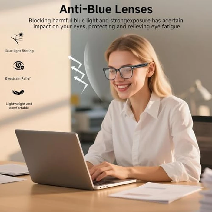 AI Smart Glasses with Camera, 4K 800W HD Video Recording Glasses with Audio, Bluetooth Sunglassess with Camera, Real-Time Translation, Voice Assistant, Object Recognition, Hands-Free Music Calls by Haulvean - Image 8