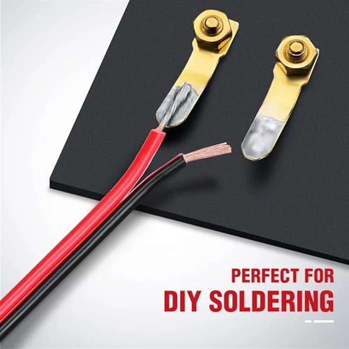 Nilight 100FT 18AWG Copper Clad Aluminum Wire 18/2 Gauge Red Black CCA Electrical Cable 2 Conductor Parallel 12V/24V DC Flexible Extension Cords for Car Audio Radio Speaker Amplifier by Nilight - Image 9