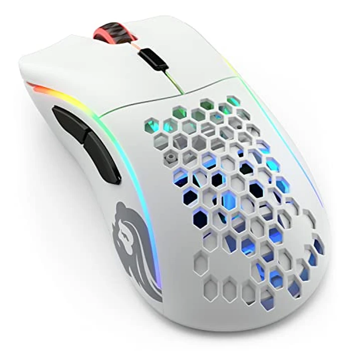 GLORIOUS Model D Wireless Gaming Mouse - 69g Superlight, Lag Free 2.4Ghz Wireless, Up to 71 Hour Battery, RGB, BAMF Sensor, Ergonomic, 6 Buttons - Matte White by GLORIOUS - Used - Good condition - US$44.16