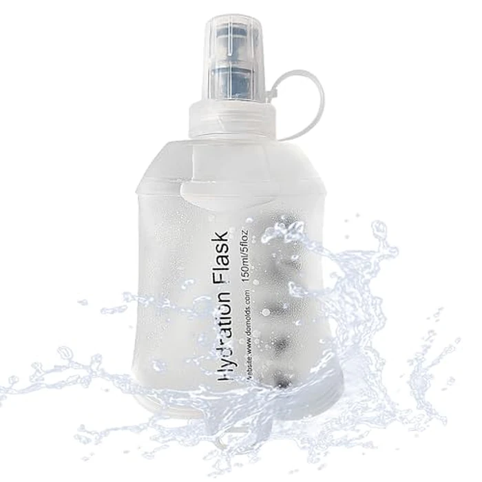 J.CARP 150ml Soft Flask Running Water Bottles, TPU Foldable Running Hydration Flask for Hydration Pack Cycling Hiking Climbing Outdoors Motorbike White by J.CARP - Used - Like New condition - US$7.12