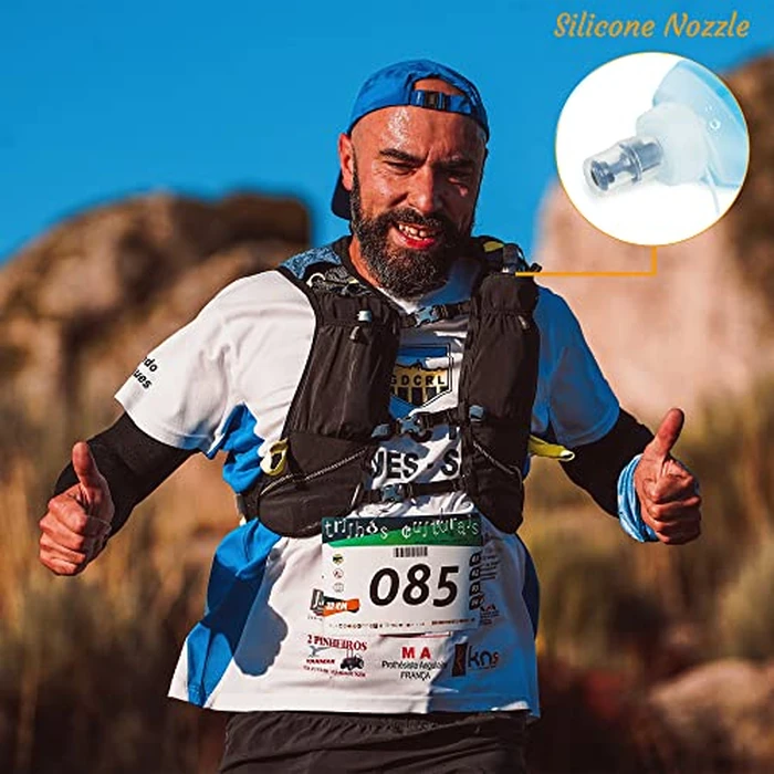 J.CARP 150ml Soft Flask Running Water Bottles, TPU Foldable Running Hydration Flask for Hydration Pack Cycling Hiking Climbing Outdoors Motorbike White by J.CARP - Image 4