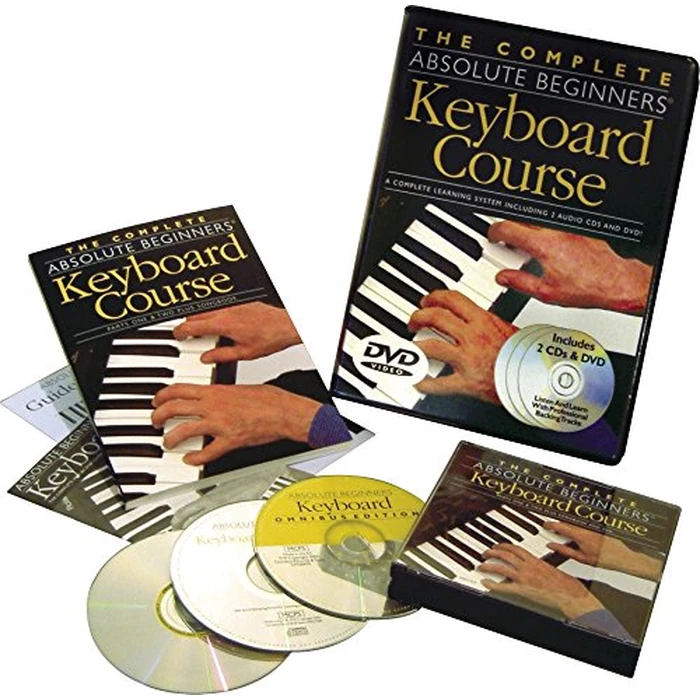 Complete Absolute Beginners Keyboard Course - Book/2-CDs/DVD Pack | Beginner Keyboard and Piano Sheet Music Book | Step by Step Lessons Songbook ... Video (Complete Absolute Beginners Courses) by Music Sales America - Used - Acceptable condition - US$22.00