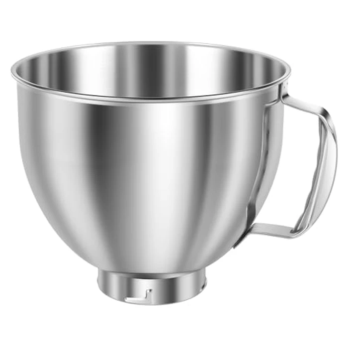 5 QT Stainless Steel Mixer Bowl Compatible with KitchenAid Tilt-Head Stand Mixers 4.5-5 Quart, Replacement Mixing Bowl for Kitchen Aid Mixers w Anti-Slip Handle & Prominent Clasp Dishwasher Safe by GLMFAN - Used - Very Good condition