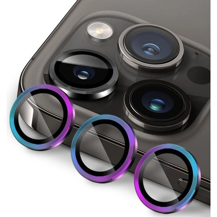 Gadget Guard Glass Series Camera Protector for iPhone 15 Pro - Iridescent by Gadget Guard - Image 1