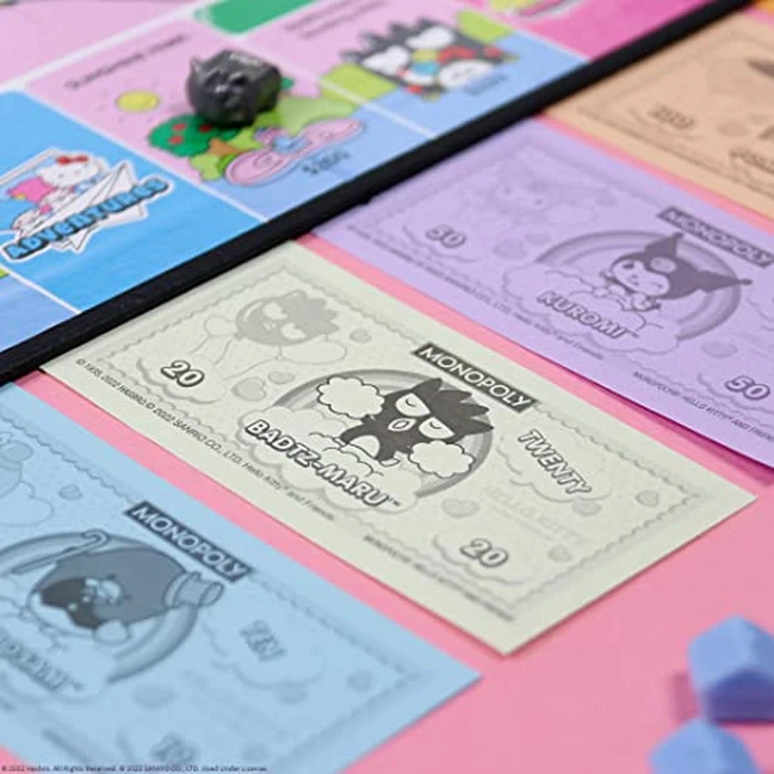Monopoly: Hello Kitty and Friends, Buy, Sell, Trade Buildings from The Animated Series, Featuring My Melody, Badtz-Maru, Keroppi, Classic Monopoly Game, Officially-Licensed Hello Kitty Merchandise by USAOPOLY - Image 3