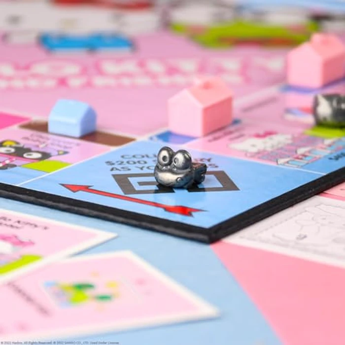Monopoly: Hello Kitty and Friends, Buy, Sell, Trade Buildings from The Animated Series, Featuring My Melody, Badtz-Maru, Keroppi, Classic Monopoly Game, Officially-Licensed Hello Kitty Merchandise by USAOPOLY - Image 5