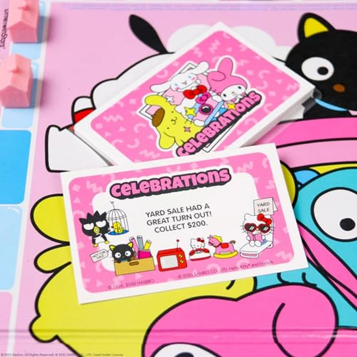 Monopoly: Hello Kitty and Friends, Buy, Sell, Trade Buildings from The Animated Series, Featuring My Melody, Badtz-Maru, Keroppi, Classic Monopoly Game, Officially-Licensed Hello Kitty Merchandise by USAOPOLY - Image 6