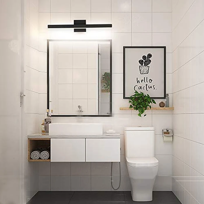 Joossnwell LED Bathroom Vanity Lighting Fixture Morden Bath Light Bar 23.62inch Black Wall Sconce 18W 4000K by Joossnwell - Image 2