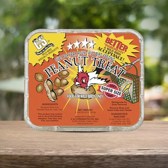 C&S Peanut Suet Treat, Suet Cakes for Wild Birds Including Nuthatches, Woodpeckers and Chickadees, Pack of 8 by C&S - Image 8