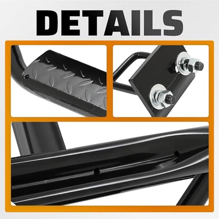 ECOTRIC Universal Bumper Trailer Hitch Step for SUV Trucks Pickups with 2 Inch Receiver, Solid with Hitch Pin & U-Bolts Stabilize, Tow Rear Bumper Guard Protector Steel by ECOTRIC - Image 7