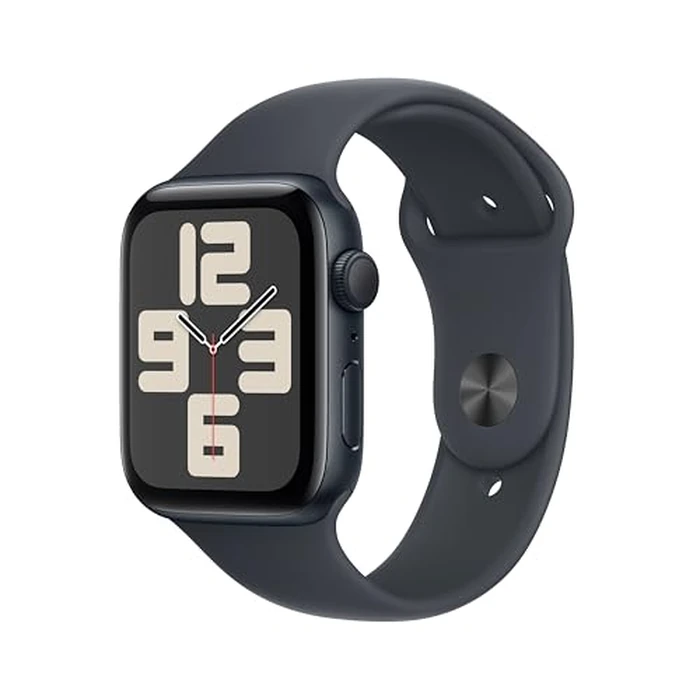 Apple Watch SE (2nd Gen) [GPS 44mm] Smartwatch with Midnight Aluminum Case with Midnight Sport Band S/M. Fitness and Sleep Trackers, Crash Detection, Heart Rate Monitor, Retina Display by Apple - Image 1