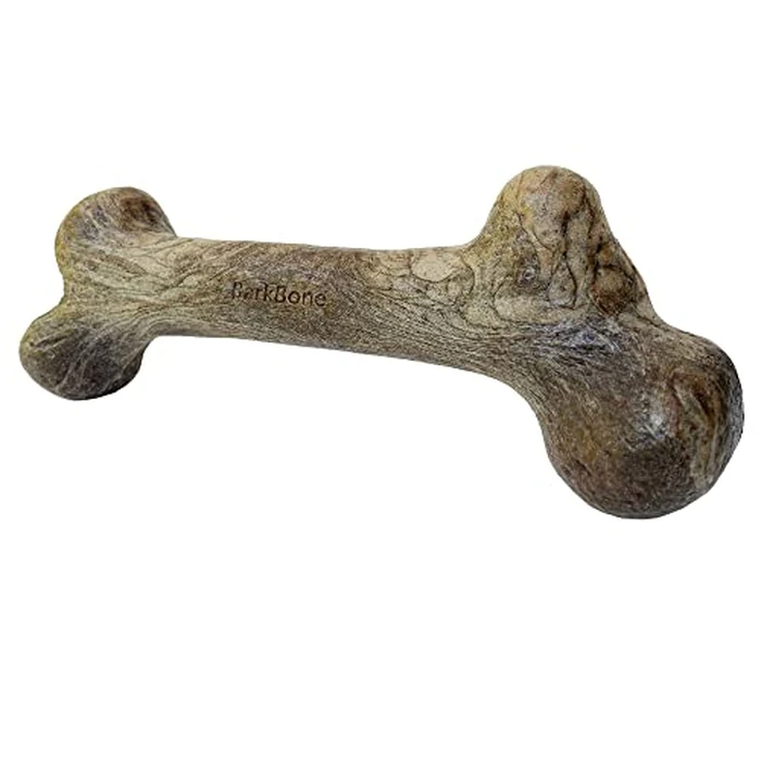 Pet Qwerks Dinosaur BarkBone - Nylon Dog Bone for Aggressive Chewers - Bacon Flavor - 9.75" by Pet Qwerks - Image 1