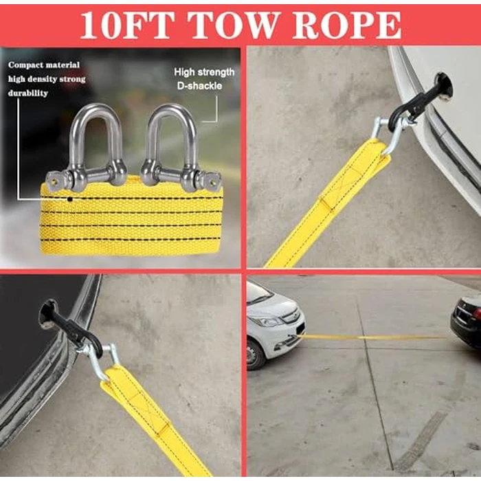 Car Emergency Roadside Tool Kit, Emergency Kits for Vehicles, Road Side Safety Assistance Kit ,With Jumper Cables for Car,Headlamp,Folding Shovel,Tow, Basic Automobile Road Side Kits for Men Women by LIANXIN - Image 3