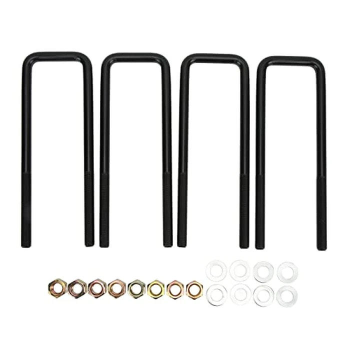 KIMISS 10in Square U Bolts for Silverado 1500, Heavy Duty Black Steel Rear Axle Replacement, Square Bend Design by KIMISS - Used - Like New condition - CA$37.97