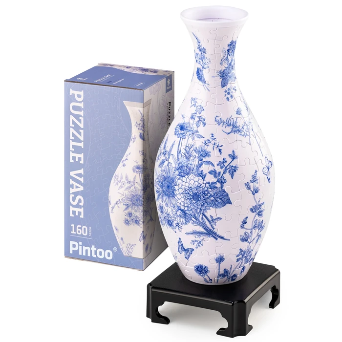 Pintoo 3D Puzzle Vase Unique Flower Vase Made by 160 Curved Plastic Puzzle Pieces House Warming Gift for Flower Arrangements and Home Decoration, for Mom [S1033] (Classic, Blooming Season) by Pintoo - Used - Like New condition