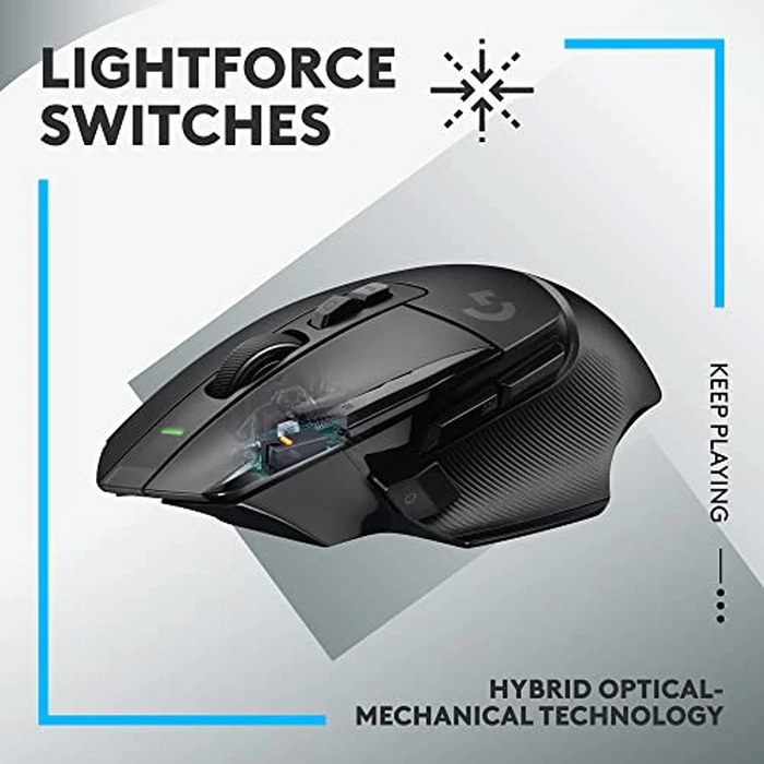 Logitech G502 X Lightspeed Wireless Gaming Mouse: Optical Switches, 13 Buttons, <140 hrs Battery Life & USB-C, Infinite Scroll Toggle, PowerPlay Wireless Charging Capable, for PC/MacOS - Black by Logitech G - Image 3