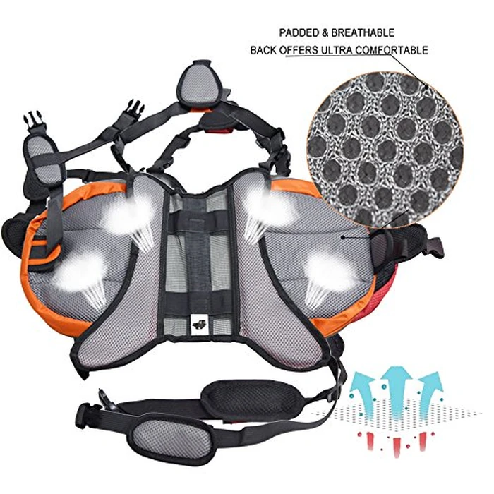 Lifeunion Adjustable Service Dog Supply Backpack Saddle Bag for Camping Hiking Training(Blue,Medium) by Lifeunion - Image 5