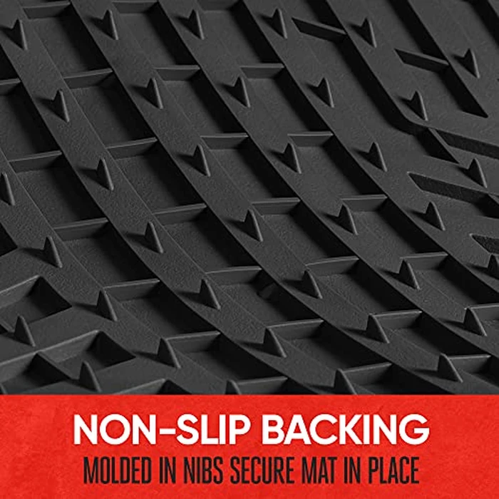 Motor Trend FlexTough Plus-2 Piece Front Car Floor Mats- Black Contour Liners-Deep Dish Heavy Duty Rubber Floor Mats for Car SUV Truck & Van-All Weather Protection, Universal Trim to Fit by Motor Trend - Image 7