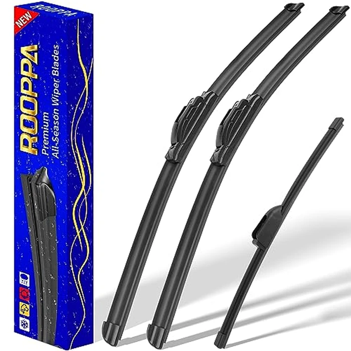 3 wipers Replacement for 2017-2021 2022 Kia Niro, Windshield Wiper Blades Original Equipment Replacement - 26"/16"/12" (Set of 3) U/J HOOK by Rooppa - Used - Like New condition - US$8.07