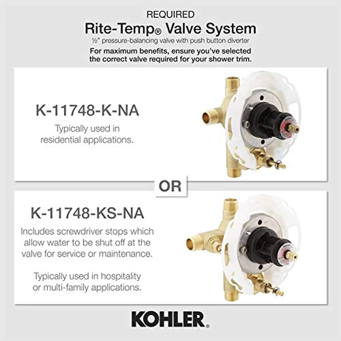 KOHLER K-T14668-4-BN Loure Rite-Temp Valve Trim with Diverter, Vibrant Brushed Nickel by Kohler - Used - Like New condition