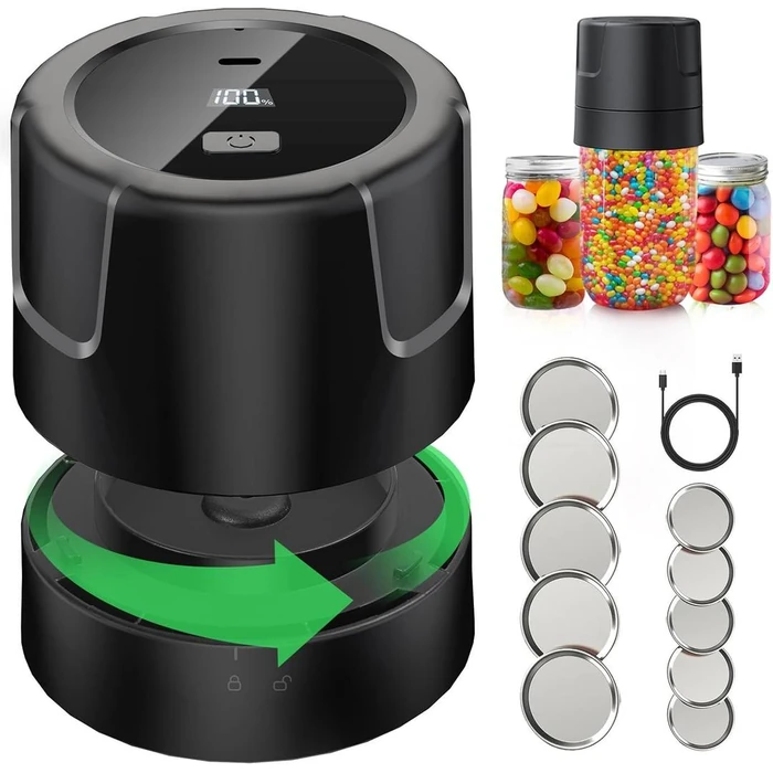 Racazl M12 Elecric Mason Jar Vacuum Sealer - Black by Racazl - Refurbished - Excellent condition