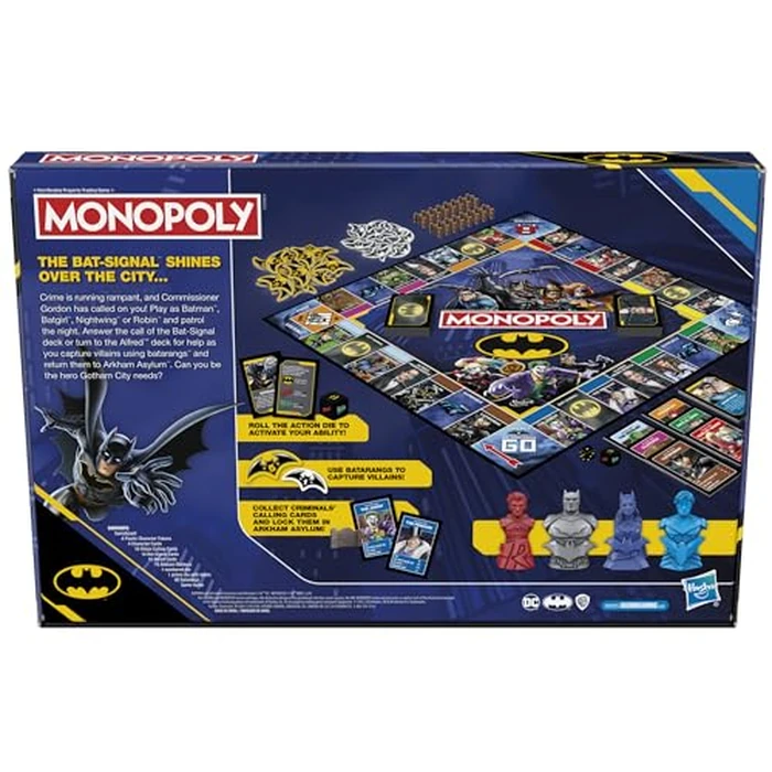 Monopoly Batman Edition Board Game | Monopoly Game for Batman Fans | Ages 8 and Up | 2 to 4 Players | Family Games | Strategy Games for Kids and Adults (Amazon Exclusive) by Hasbro Gaming - Image 2