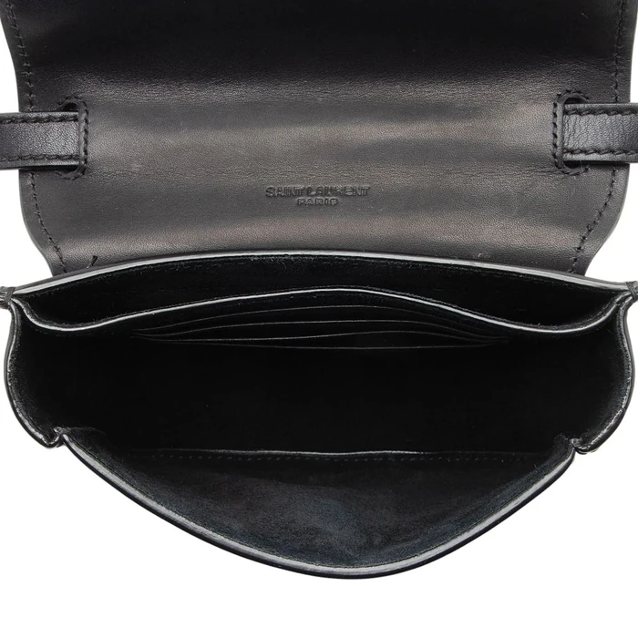 Saint Laurent Calfskin Monogram Kaia Mini Shoulder Bag - Calfskin - Black by Saint Laurent - Image 7