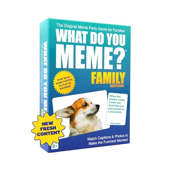 WHAT DO YOU MEME? Family Edition by Relatable, Now with Refreshed Content - Kids Games 8+, Family Games for Kids and Adults, The TikTok Viral Sensation, Includes 300 Caption Cards, 108 Photo Cards by WHAT DO YOU MEME? - Used - Very Good condition - US$18.15