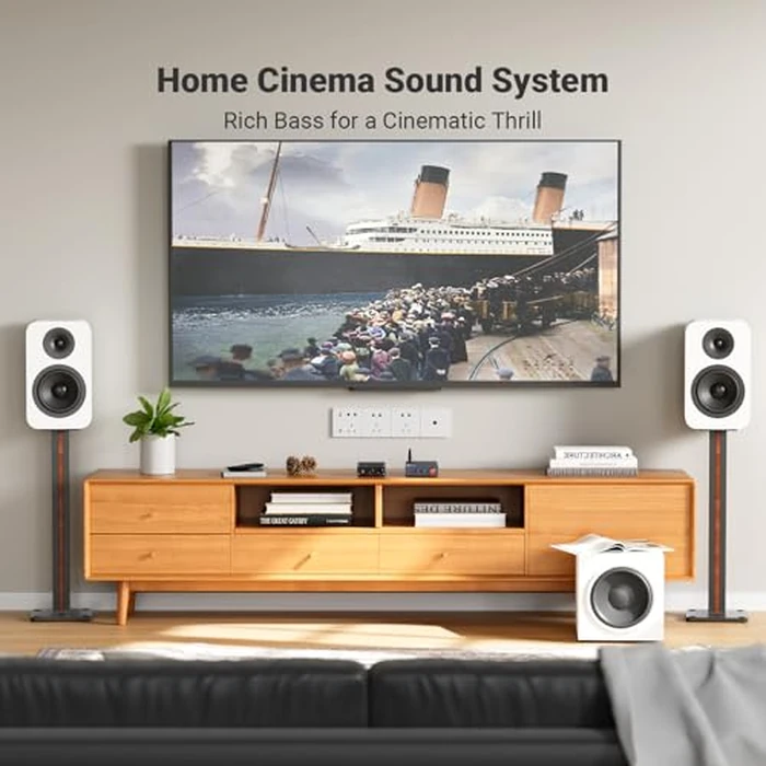 Fosi Audio M04 Subwoofer Amplifier for Home Theater Mono Channel Digital Class D Integrated Power Amp for Passive Speakers Subwoofer by Fosi Audio - Image 3