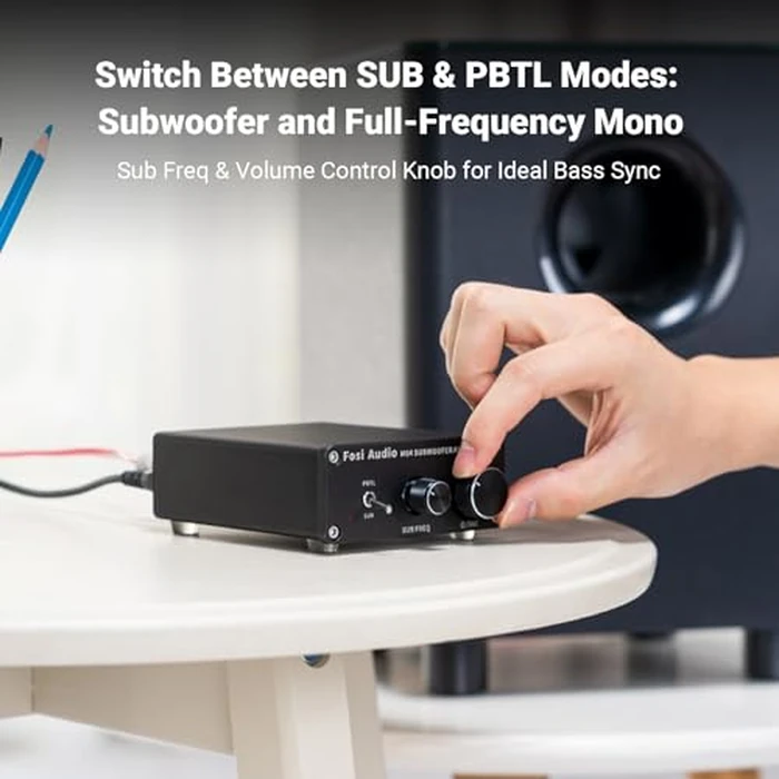 Fosi Audio M04 Subwoofer Amplifier for Home Theater Mono Channel Digital Class D Integrated Power Amp for Passive Speakers Subwoofer by Fosi Audio - Image 4