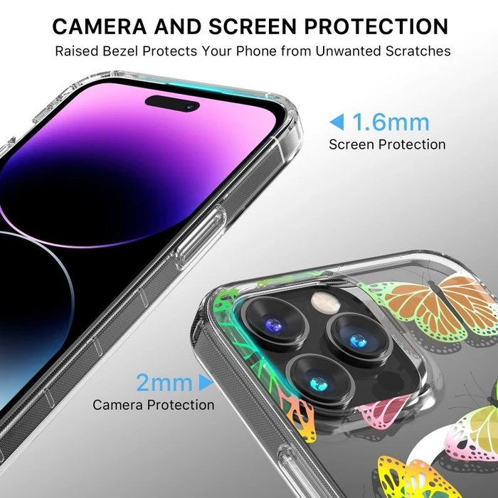 MyBat Pro Mood Series Phone Case with MagSafe for iPhone 14 Pro Max - Neon Butterflies - Brand New by MyBat Pro - Image 4