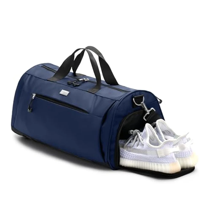 TOPDesign Gym Bag for Women & Men, Unisex Duffel Bag with Shoe Compartment & Wet Pocket for Travel Sports Gym (M Blue) by TOPDesign - Image 1