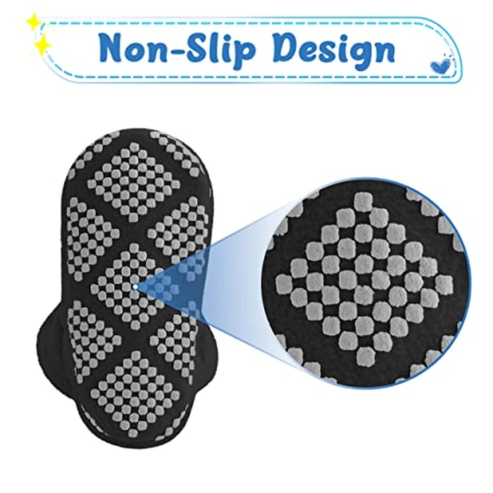 Pro Goleem Fleece Baby Booties, Warm Cozy Baby Slippers, Stay On Sock Shoes, Easy to Put on, Unisex Baby Gifts, Soft Non-Slip Adjustable Newborn Boots for Boys and Girls 12-18 Months, Black by Pro Goleem - Image 5