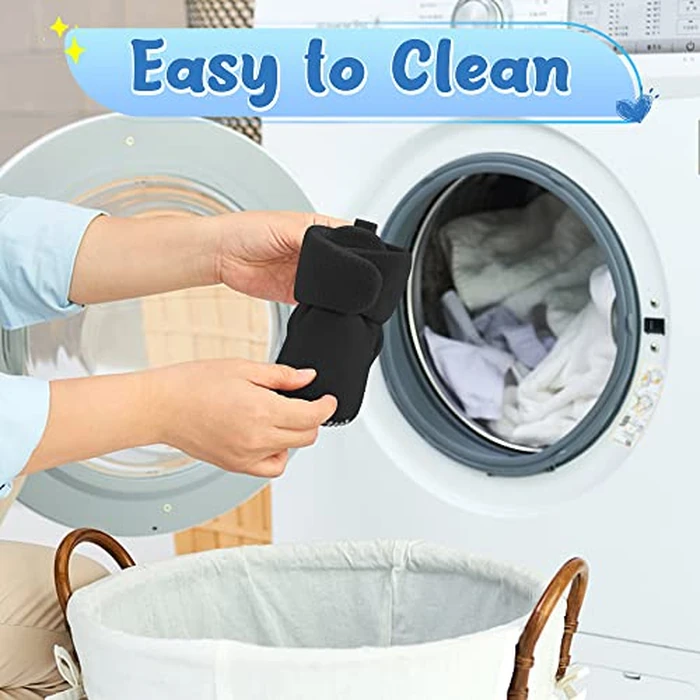 Pro Goleem Fleece Baby Booties, Warm Cozy Baby Slippers, Stay On Sock Shoes, Easy to Put on, Unisex Baby Gifts, Soft Non-Slip Adjustable Newborn Boots for Boys and Girls 12-18 Months, Black by Pro Goleem - Image 6