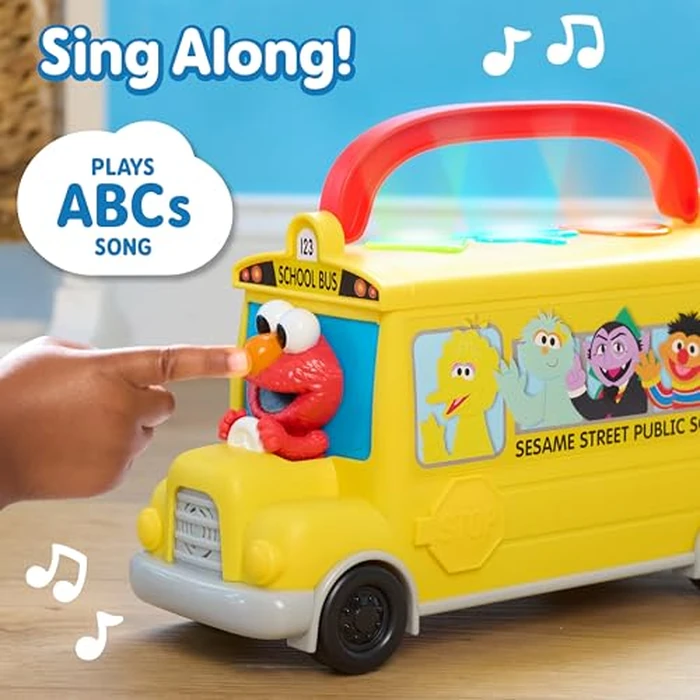 Sesame Street Elmo's Learn & Go School Bus Interactive Toy with Lights and Sounds, Toddlers Learn The Alphabet, Phonics, Numbers, Music, & More, Toy for Girls, Boys, Kids, Ages 2 and Up by Just Play by Sesame Street - Image 6
